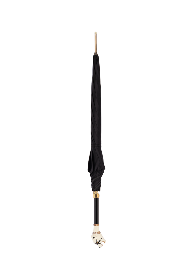 Pasotti black umbrella with white panther head 153903 - photo 1