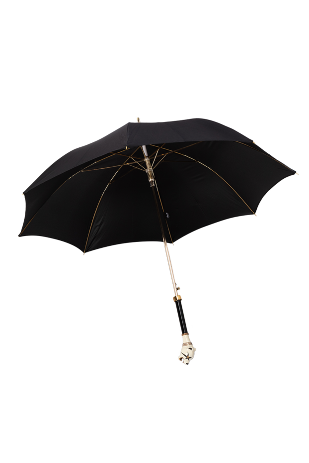 Pasotti black umbrella with white panther head 153903 - photo 2