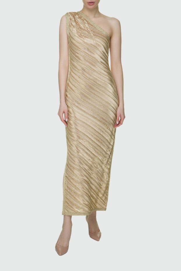 Herve Leger beige dress made of textured fabric women's 153934 - photo 3