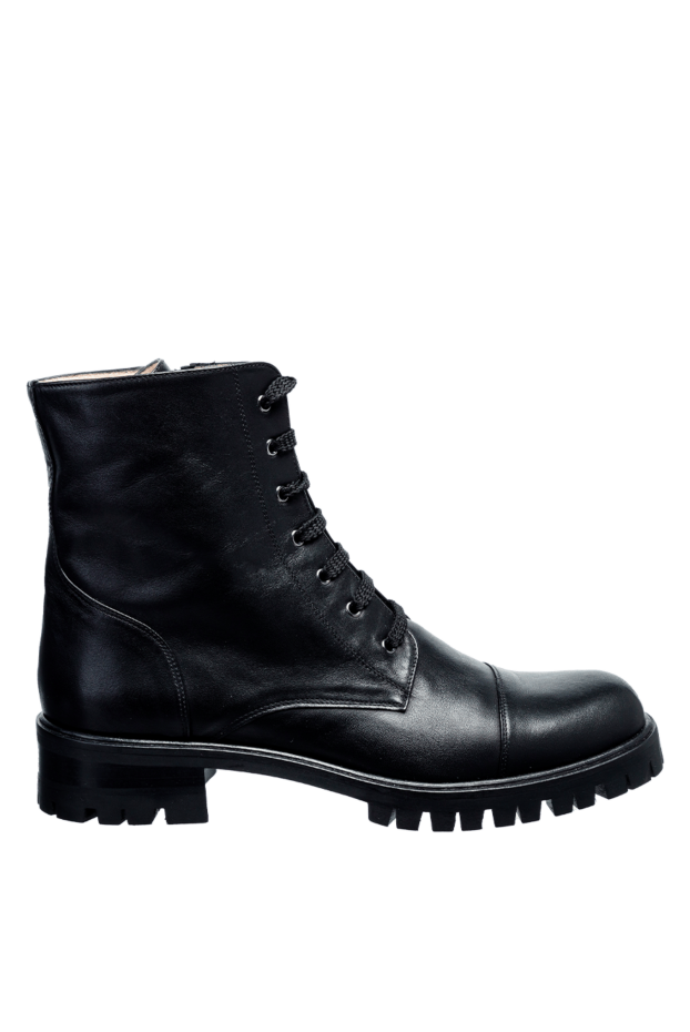 Fleur de Paris women's black leather boots with laces 153965 - photo 1