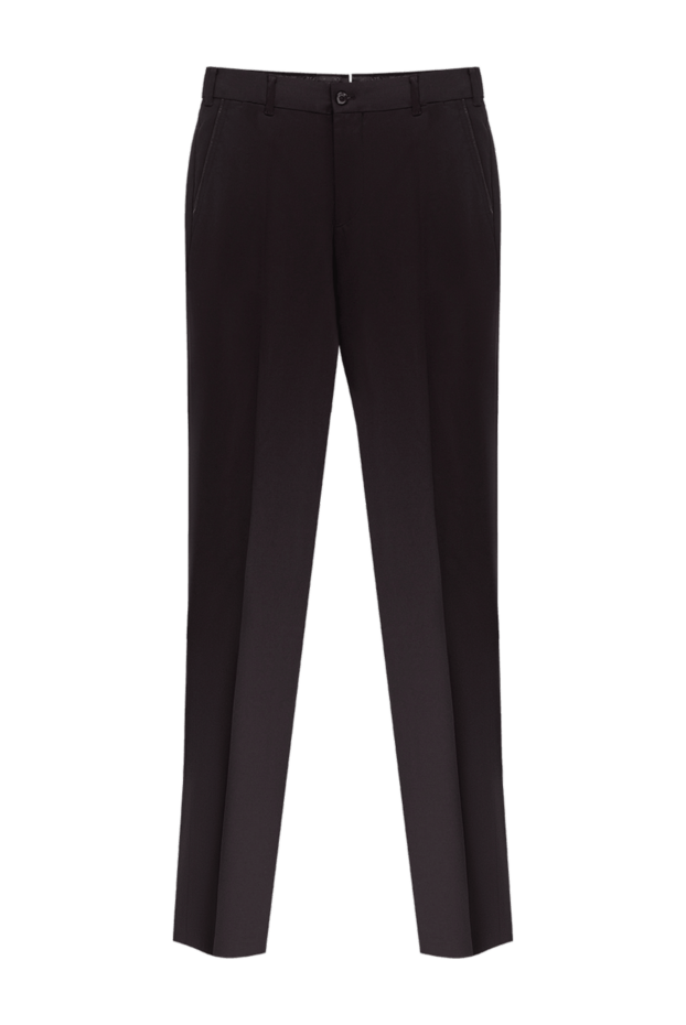Zilli men's brown trousers with decorative zippers and leather trim on pockets
154056 - photo 1