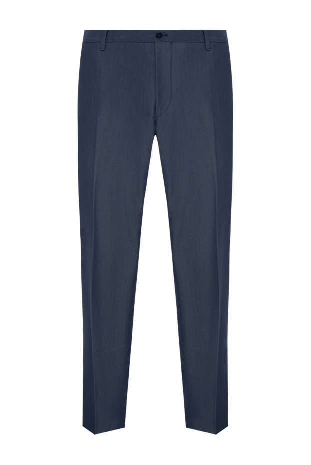 Zilli classic men's trousers made of blue cotton 154104 - photo 1