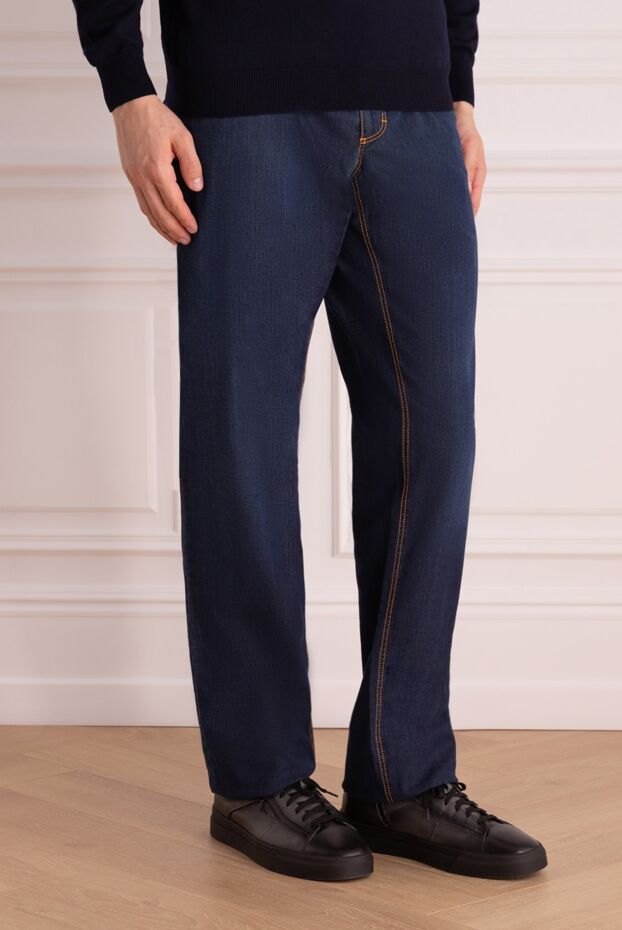 Zilli straight leg denim jeans with contrast gold stitching
 154169 - photo 3