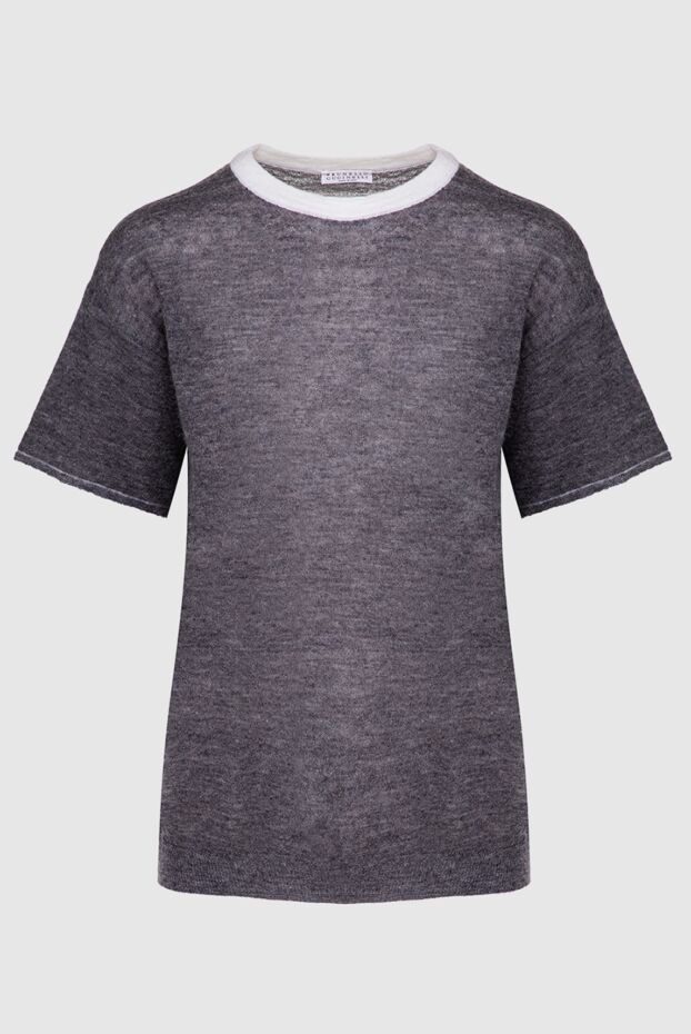 Brunello Cucinelli gray wool and polyamide sweater for women 154215 - photo 1