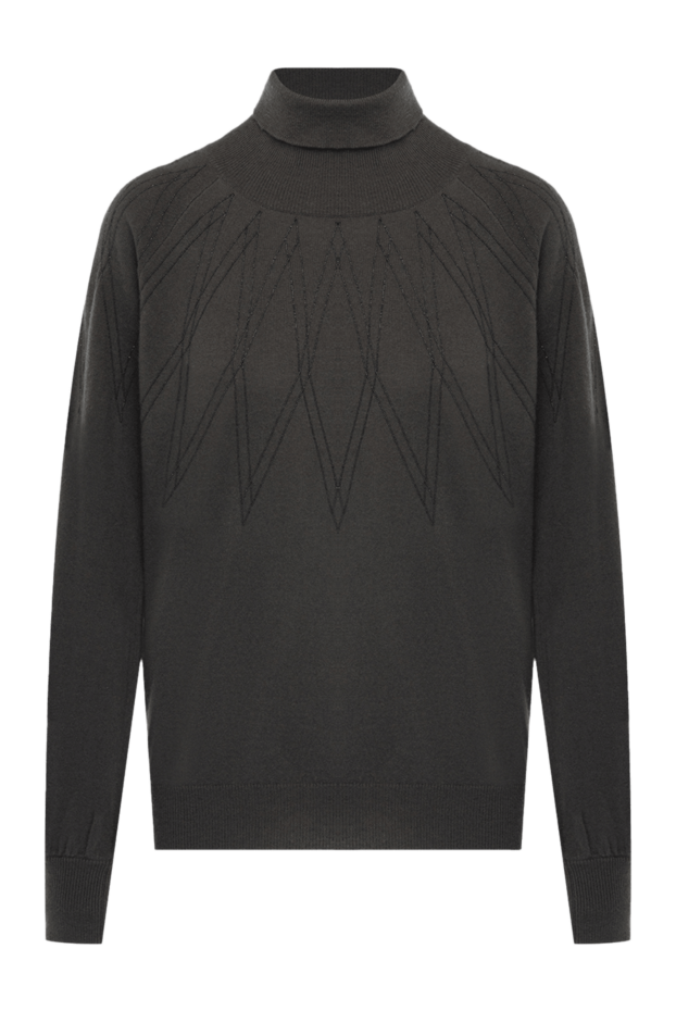 Brunello Cucinelli women's dark gray cashmere turtleneck 154222 - photo 1