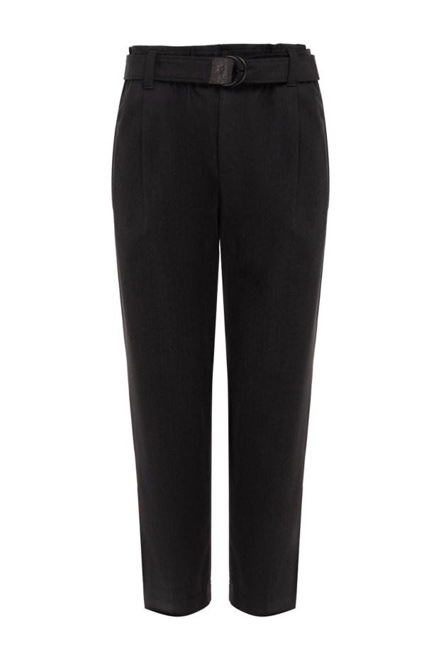 Brunello Cucinelli women's classic trousers with a belt gray 154232 - photo 1