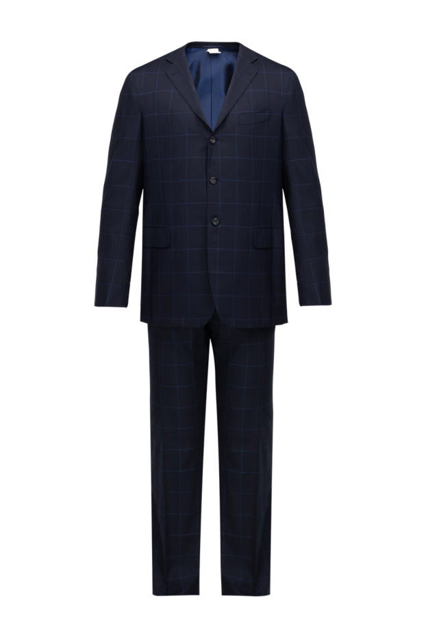 Kiton костюм-двойка из тонкой шерсти в крупную клетку 154253 - фото 1