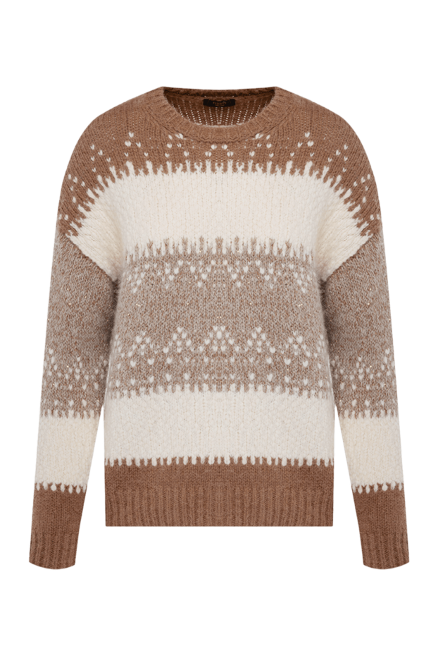 Peserico beige women’s jumper with a contrasting pattern 154316 - photo 1