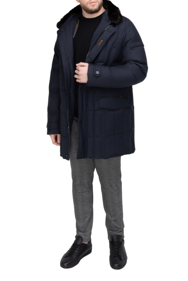 Moorer men's down jacket made of wool, cashmere and polyurethane blue 154363 - photo 2