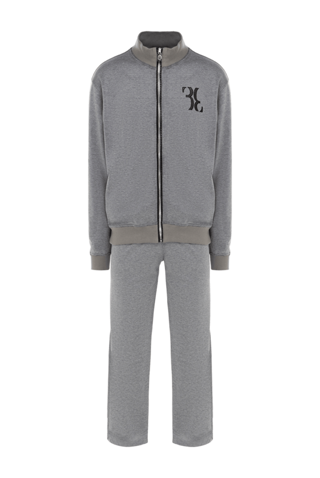 Billionaire men’s grey tracksuit with stand-up collar and embroidered logo 154455 - photo 1