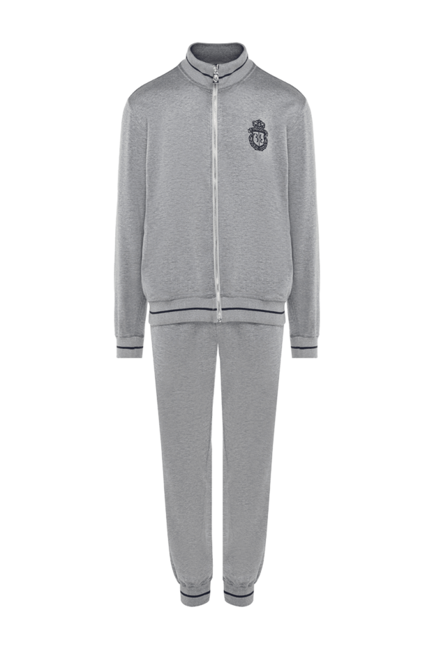Billionaire men’s grey tracksuit with stand-up collar and embroidered emblem 154458 - photo 1