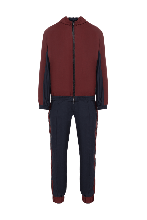 Torras men's sports suit made of burgundy polyester, silk and wool. 154548 - photo 1