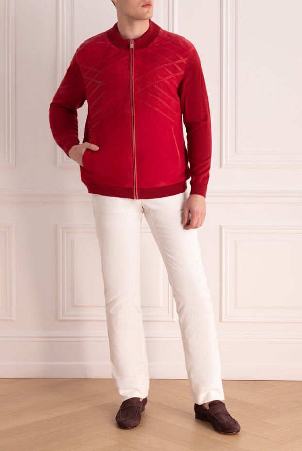 Torras red suede cardigan for men 154557 - photo 2