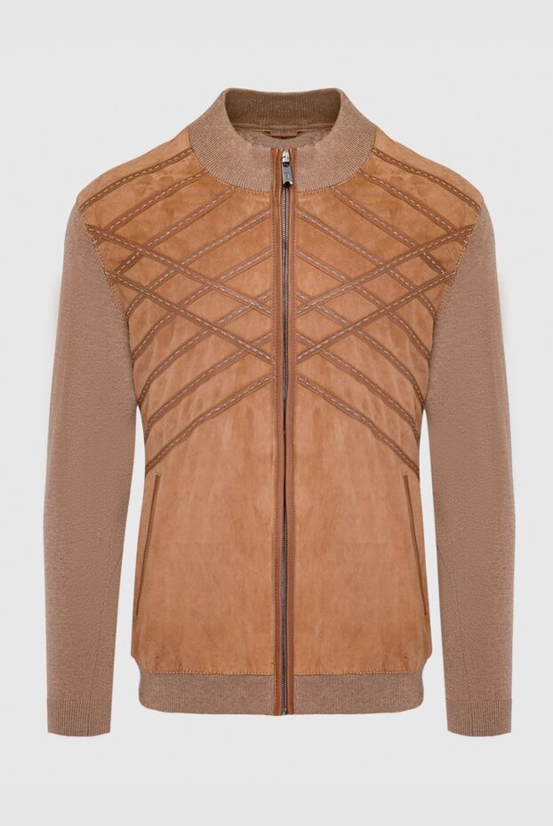 Torras cardigan for men from suede brown 154560 - photo 1