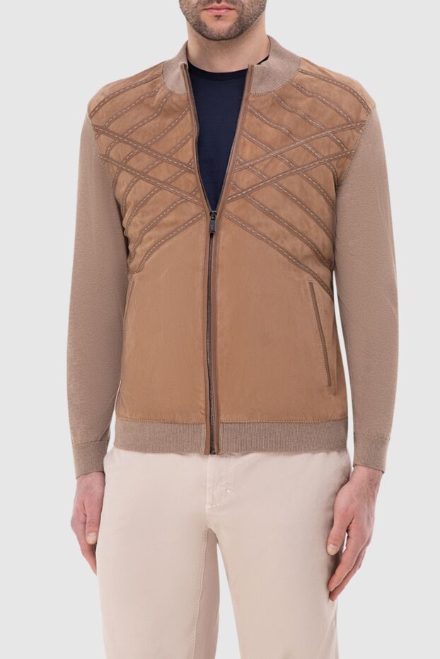 Torras cardigan for men from suede brown 154560 - photo 3