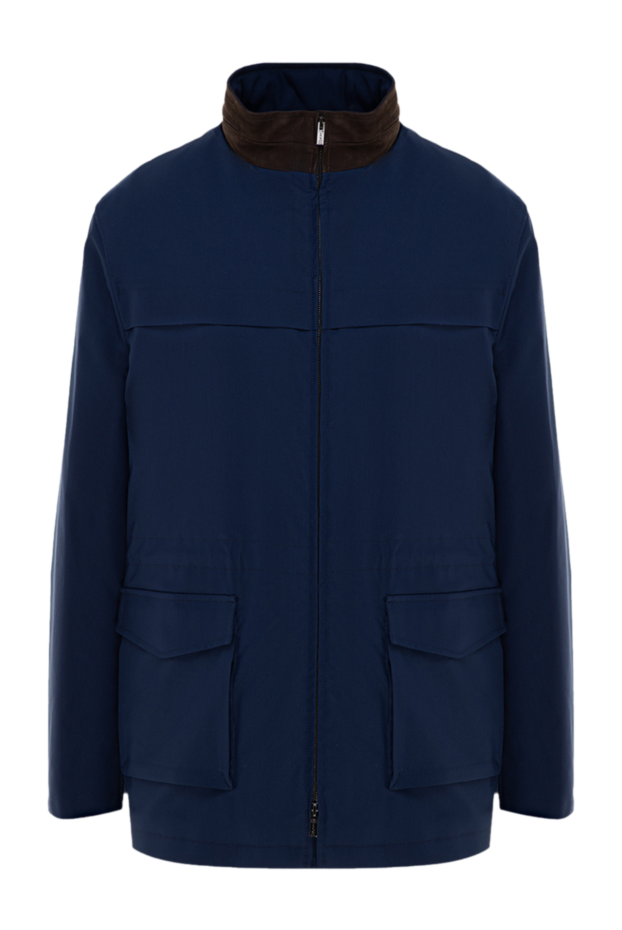 Kiton ерлерге арналған көк жібек күртеше, астары түкті және барқыт жағасы
154646 - фото 1