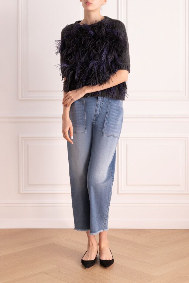 Brunello Cucinelli blue polyamide jumper for women 154852 - photo 2