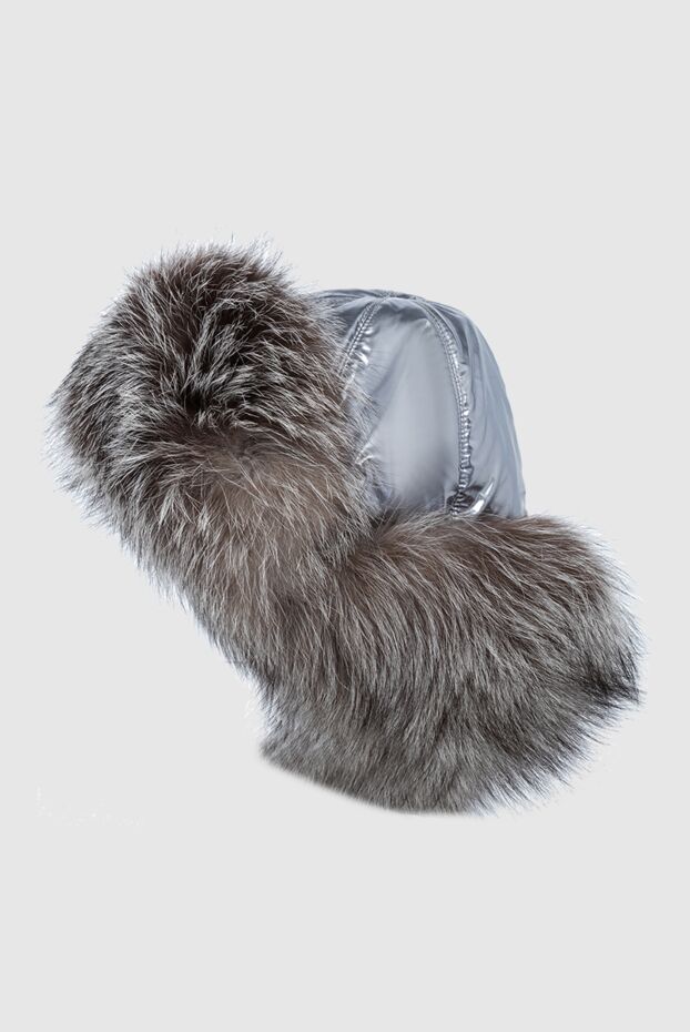 FG Furs әйелдердің сұр түлкі жүнінен жасалған қалпақ 154873 - фото 3