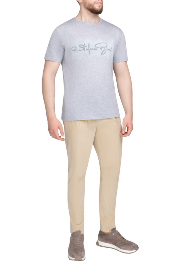 Stefano Ricci gray cotton t-shirt for men 154891 - photo 2