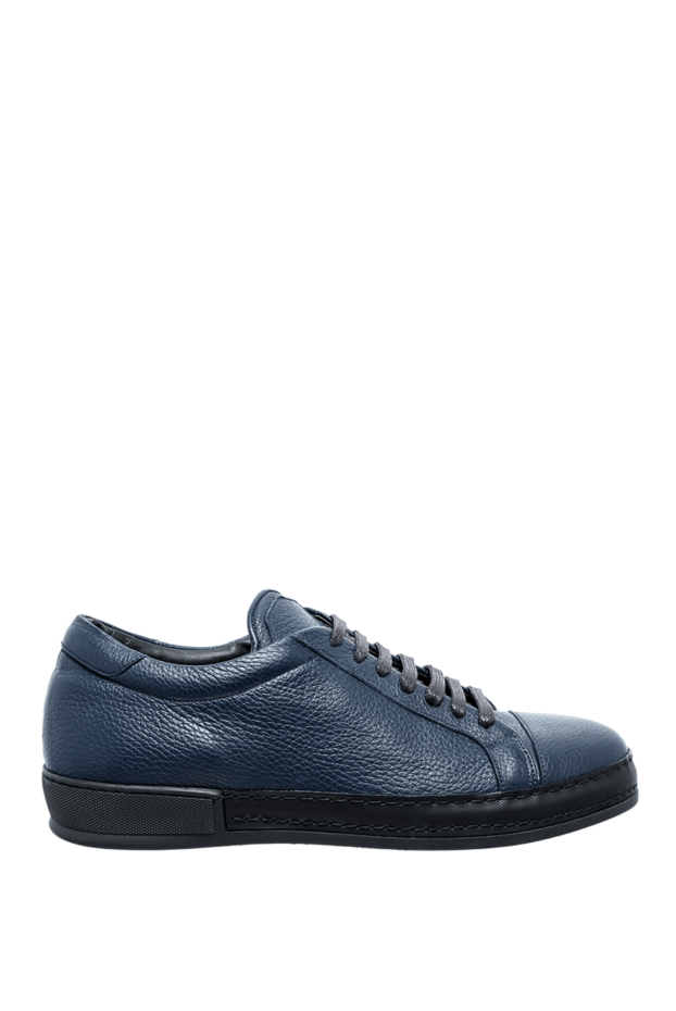 Cesare di Napoli dark blue grain leather sneakers with black sole
155006 - photo 1