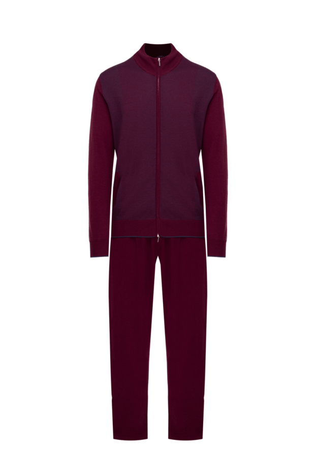Cesare di Napoli men's sports suit made of wool, silk and cashmere in burgundy. 155023 - photo 1