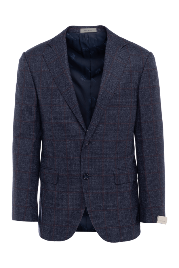 Corneliani dark blue wool jacket with a burgundy check pattern
155038 - photo 1