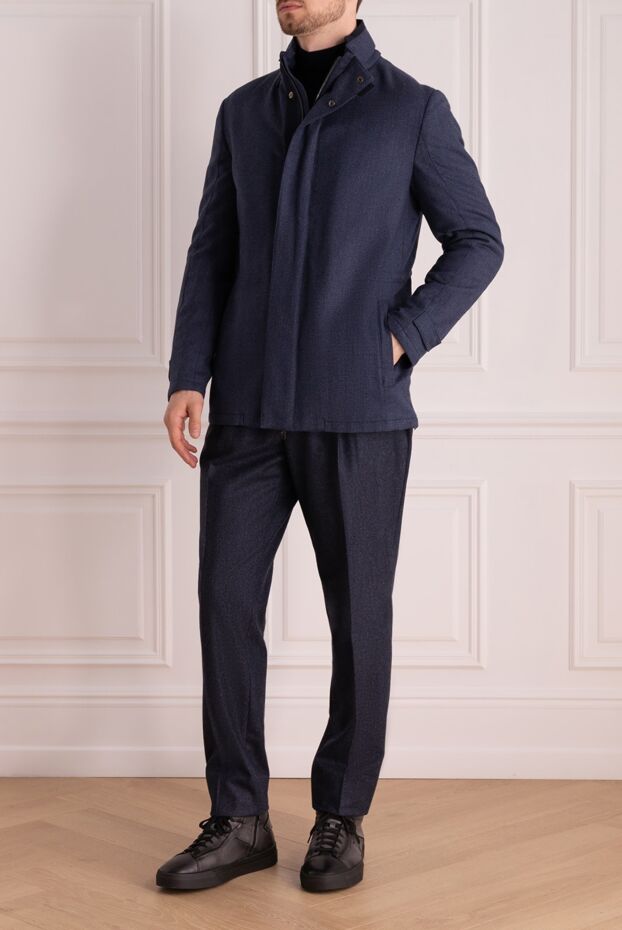 Corneliani ерлерге арналған сұр жүннен жасалған пальто 155049 - фото 2