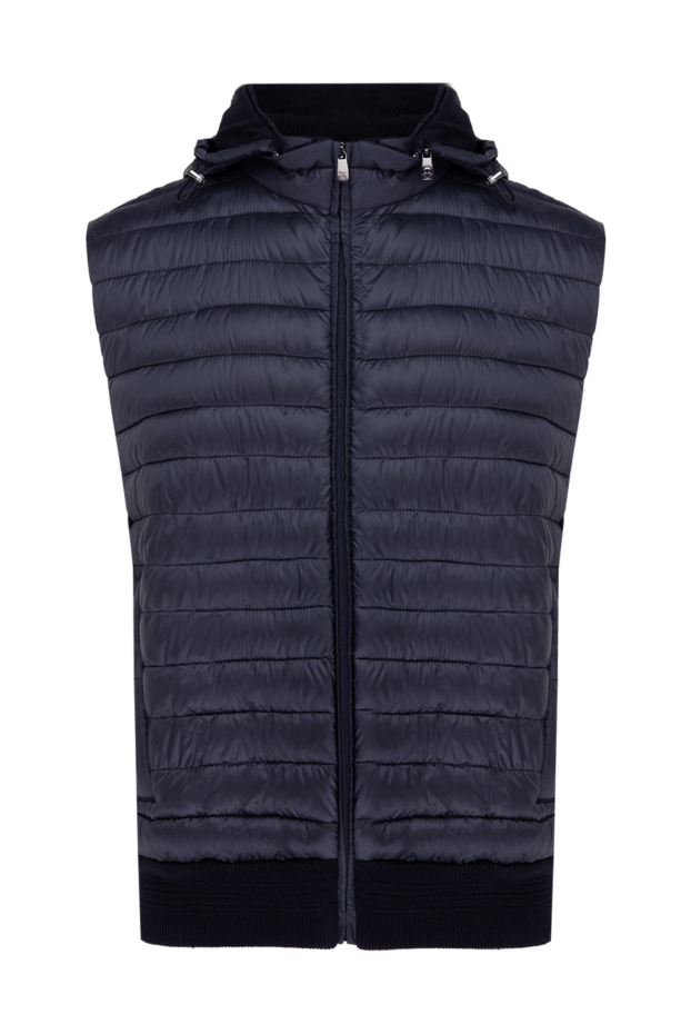 Corneliani men’s blue hooded vest 155065 - photo 1