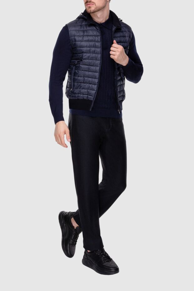 Corneliani men’s blue hooded vest 155065 - photo 3