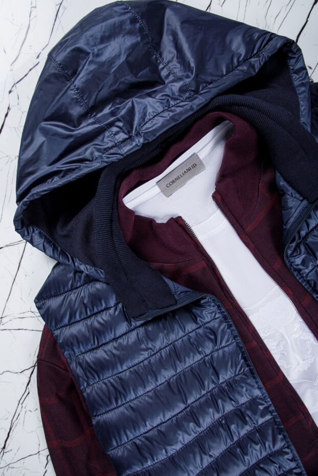 Corneliani men’s blue hooded vest 155065 - photo 2