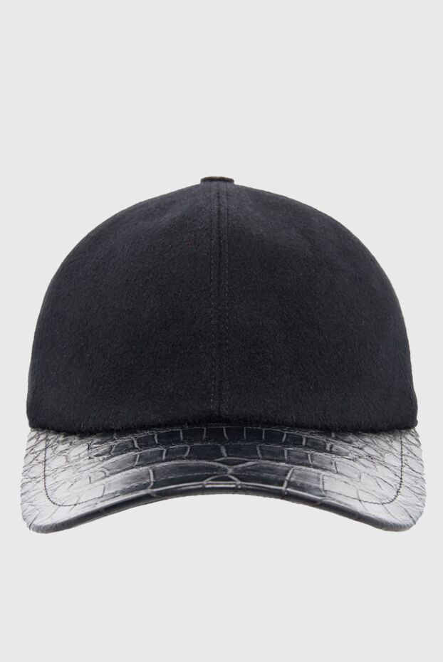 Cesare di Napoli black cashmere baseball cap with genuine alligator leather visor
155104 - photo 1