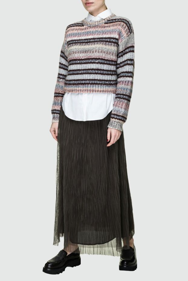 Brunello Cucinelli a knit jumper with multicolored stripes and a voluminous texture
 155217 - photo 2