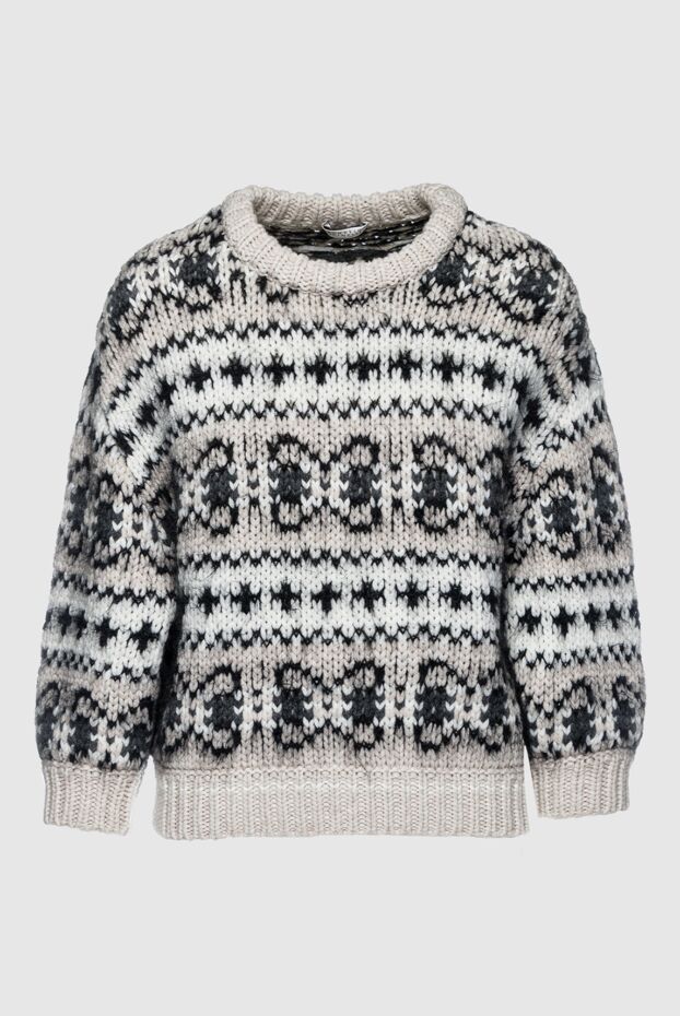 Brunello Cucinelli eige women’s jumper with a contrasting pattern 155220 - photo 1