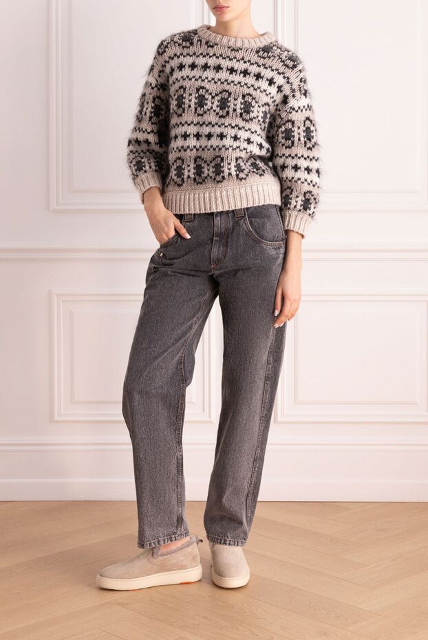 Brunello Cucinelli eige women’s jumper with a contrasting pattern 155220 - photo 2