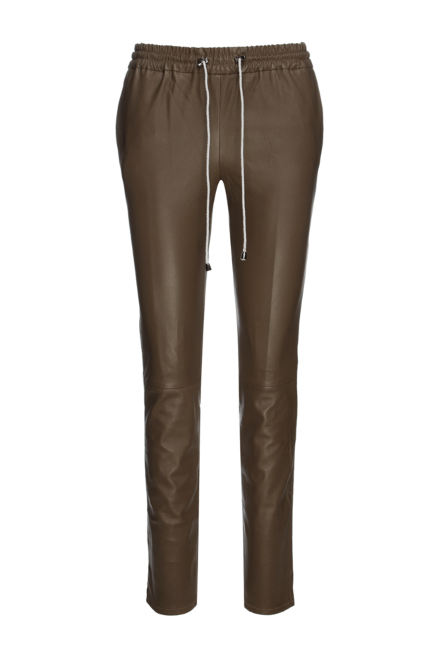 Fleur de Paris trousers in stretchy chocolate leather with drawstring waist
155245 - photo 1
