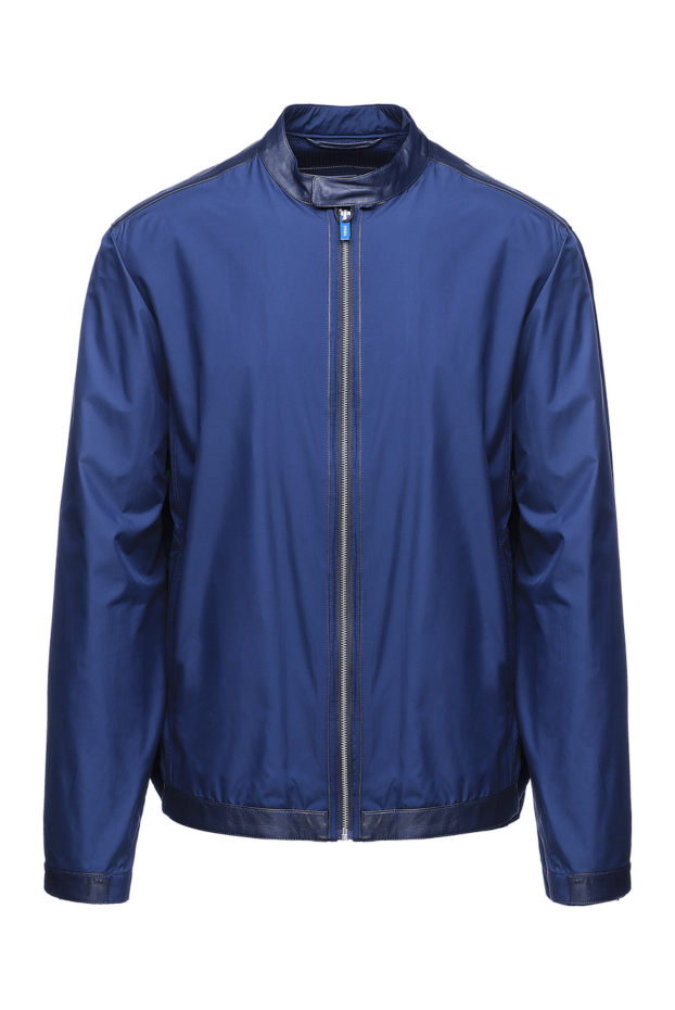 Torras jacket made of polyester and genuine leather blue for men 155292 - photo 1