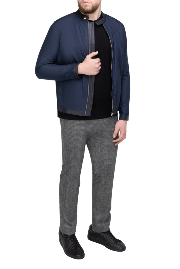 Torras jacket made of polyester and genuine leather blue for men 155292 - photo 2