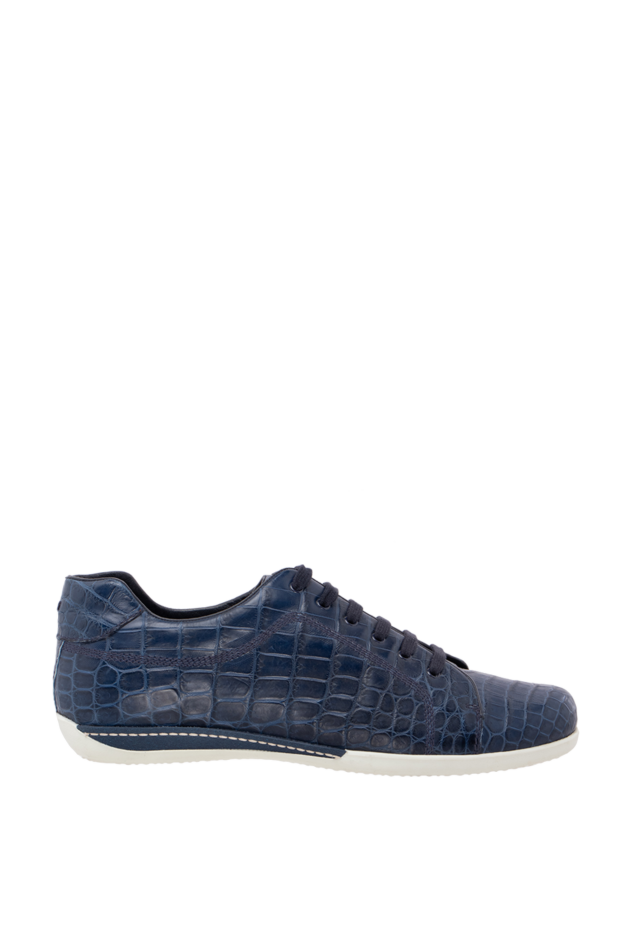Artioli blue crocodile leather sneakers with white soles
155317 - photo 1