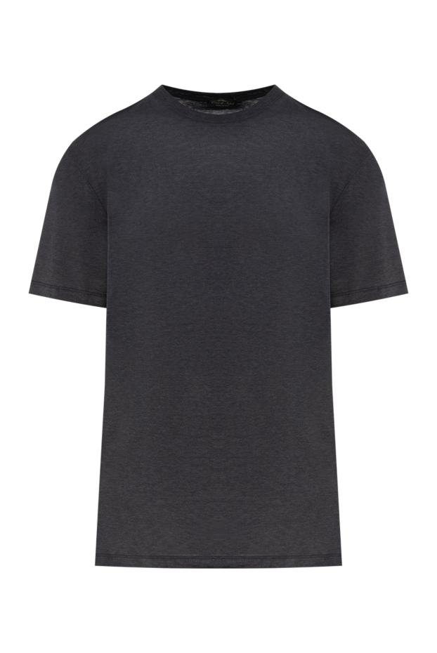 Cesare di Napoli men's t-shirt made of dark graphite cotton with a straight cut
155371 - photo 1