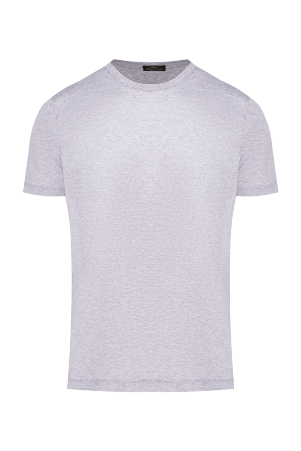 Cesare di Napoli plain light cotton t-shirt with classic round neckline 155377 - photo 1