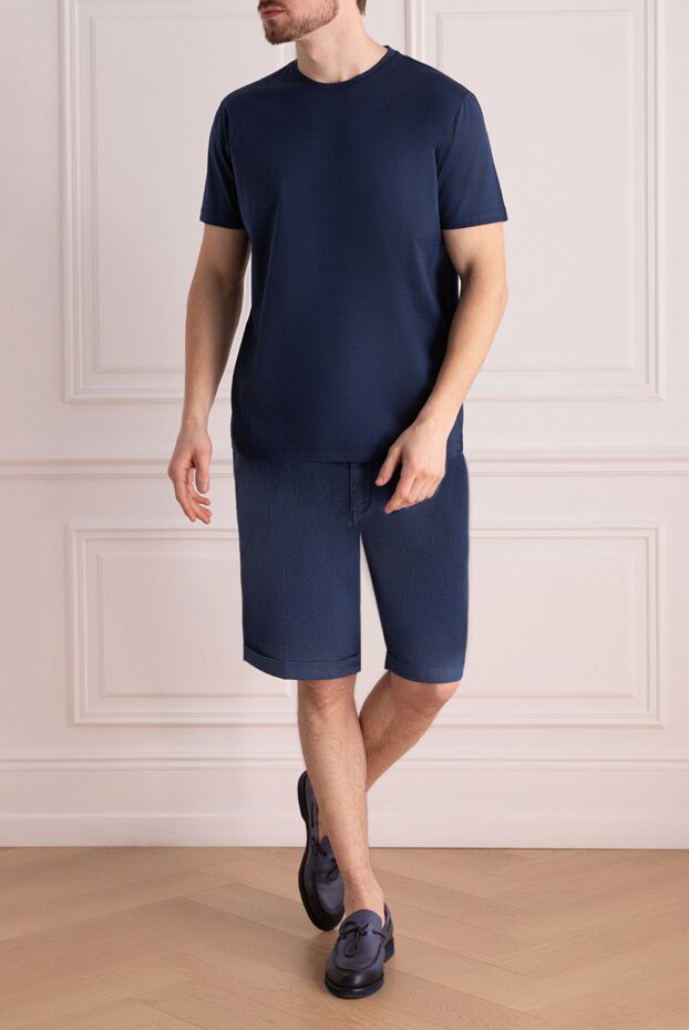 Cesare di Napoli casual t-shirt in a dark denim shade made of soft jersey fabric

 155381 - photo 2