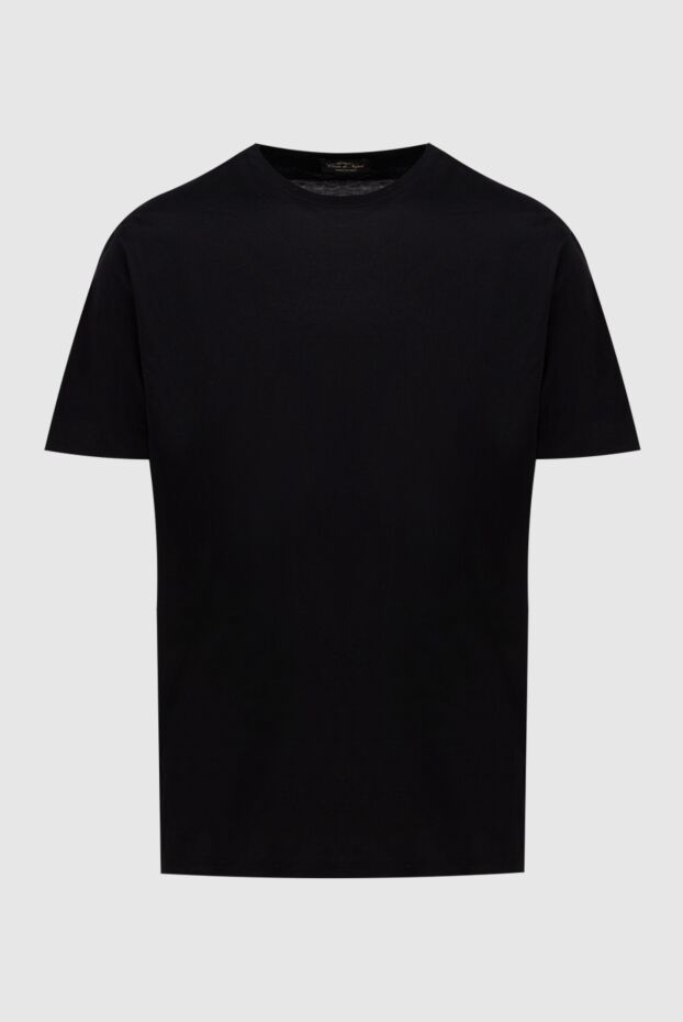 Cesare di Napoli plain black cotton t-shirt with classic fit
155399 - photo 1