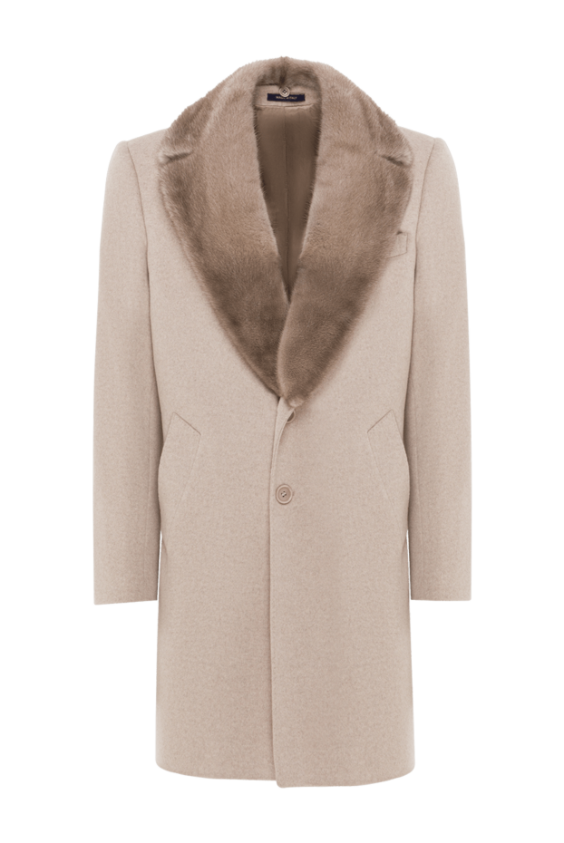 Cesare di Napoli white cashmere and mink coat for men 155511 - photo 1
