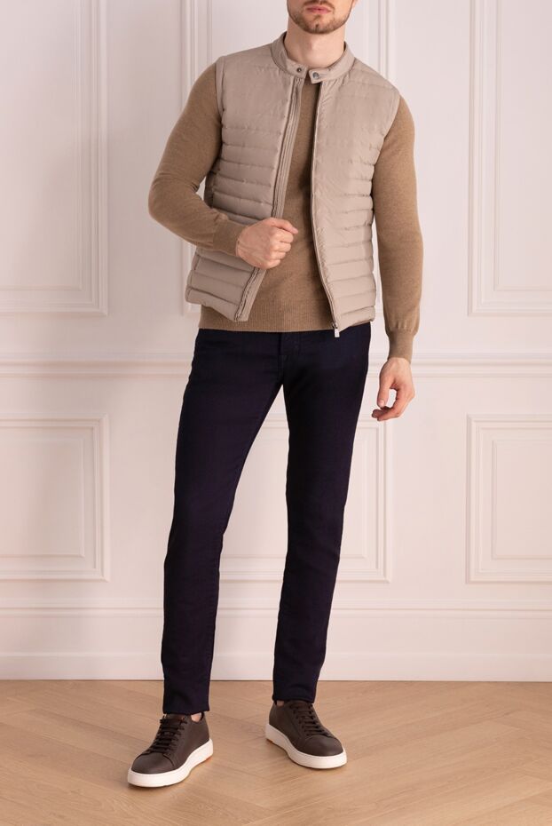 Corneliani light zip-up vest with textured stitching and a soft fit
 155604 - photo 3