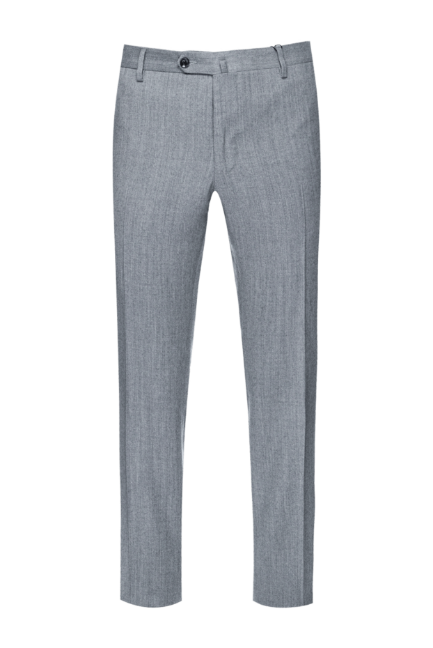 Cesare di Napoli men's trousers wool with cashmere gray strict cut
155627 - photo 1