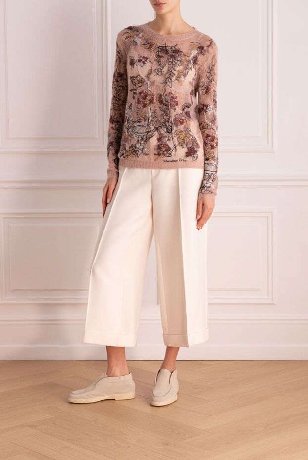 Dior women's loose-fit pants white 155653 - photo 2