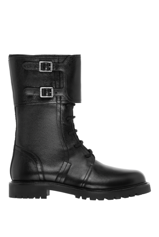 Dior women's black leather boots with buckles 155664 - photo 1