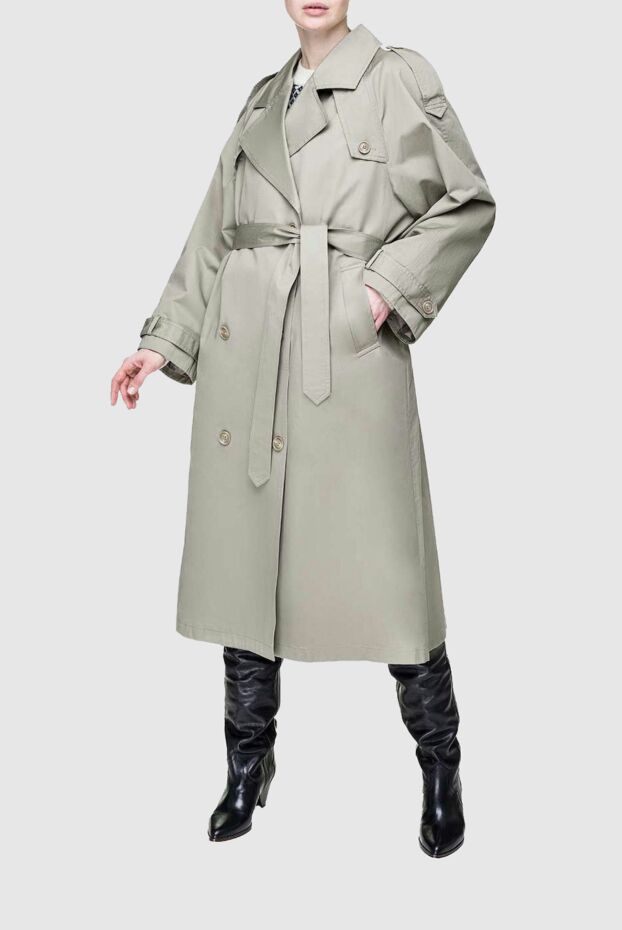 Fleur de Paris плащ женский классический хлопковый двубортный с ремнём 155676 - фото 3