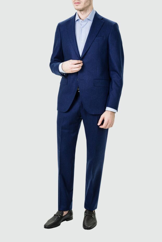Sartoria Latorre костюм шерстяной синий меланж мужской 155858 - фото 2