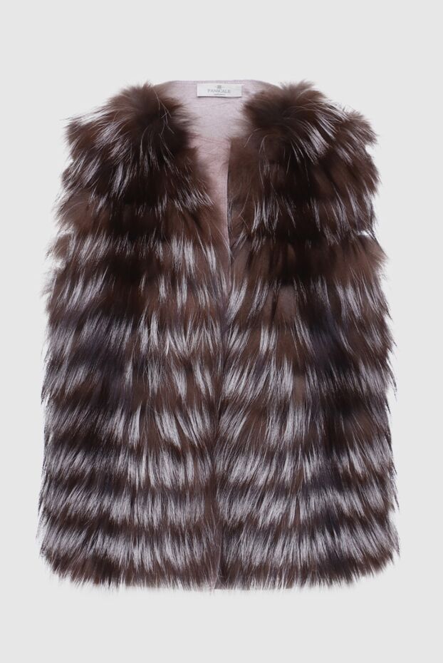 Panicale gray striped fur vest with cashmere back
155983 - photo 1